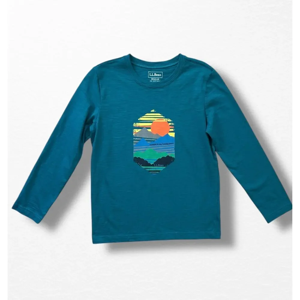 LL Bean Kids’ Slub Knit Graphic Tee, Size 10/12